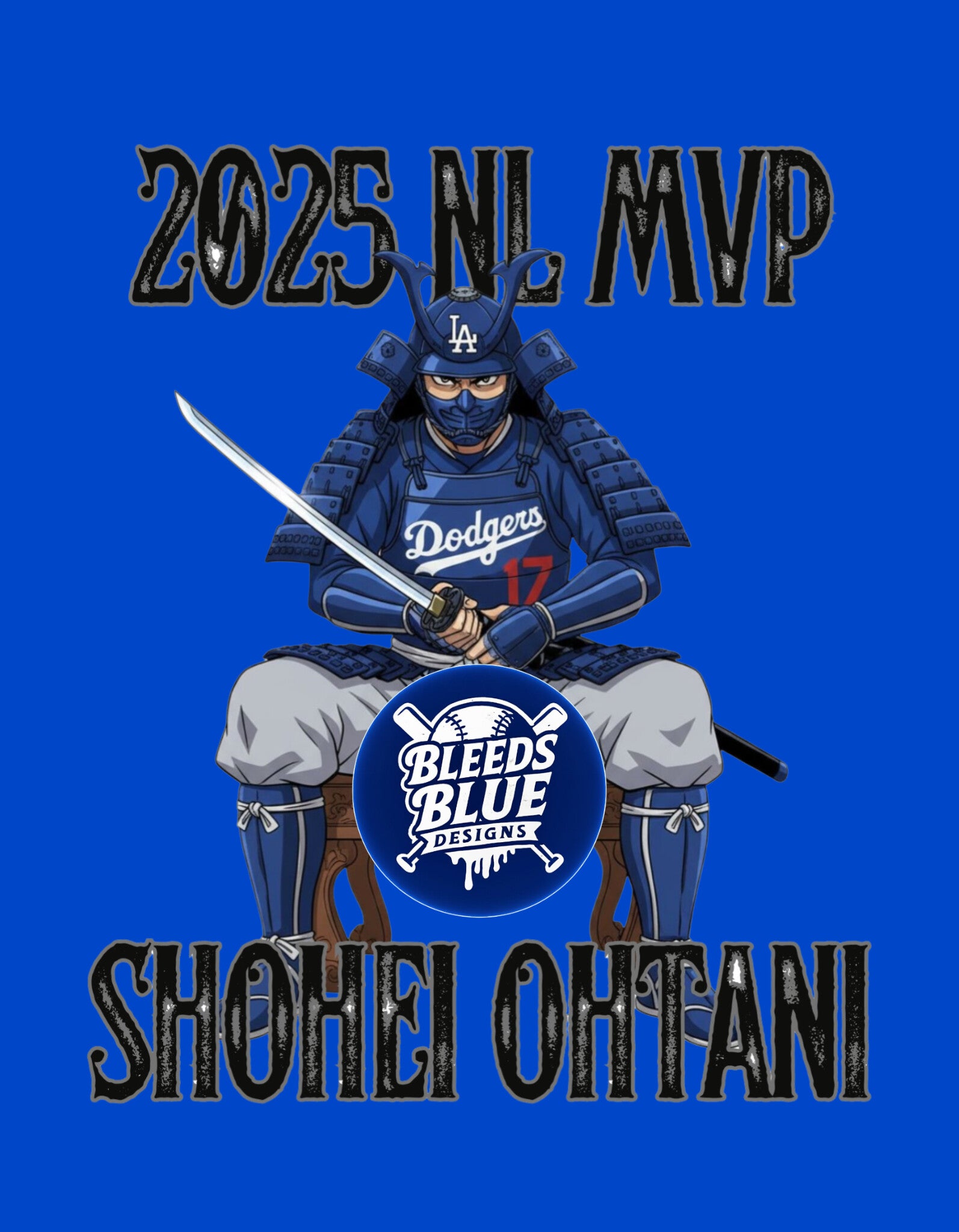 Dodgers Samurai Ohtani 2025 NL MVP PNG | Digital Art (6000x7712)